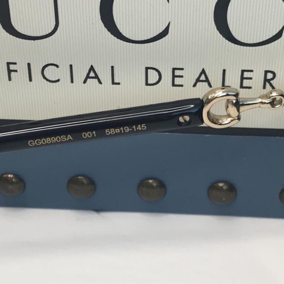 Authentic New GUCCIGrey Square Ladies SunglassesGG0890S 001 55 main image 4